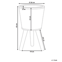 Vaso per piante bianco sporco MgO in stile antico per interni e per esterni