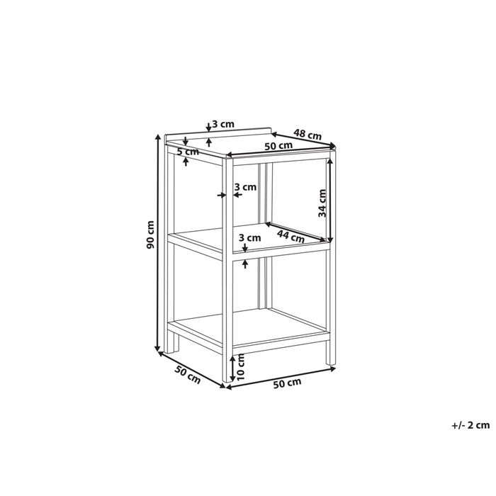 Isola da cucina per esterni in legno di acacia marrone 2 ripiani con top 50 x 50 x 90 cm Giardino Cucina Pranzo