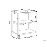 Isola da cucina per esterni in legno di acacia marrone 2 ripiani con top 50 x 80 x 90 cm Giardino Cucina Pranzo