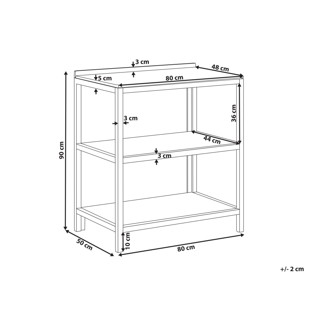 Isola da cucina per esterni in legno di acacia marrone 2 ripiani con top 50 x 80 x 90 cm Giardino Cucina Pranzo