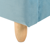 Letto moderno in velluto per bambini con base a doghe blu cameretta Moderna