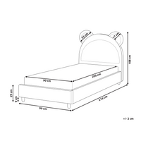 Letto moderno in velluto per bambini con base a doghe blu cameretta Moderna