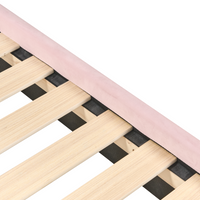 Letto moderno in velluto rosa per bambini con base a doghe 90x200 cm cameretta Moderna
