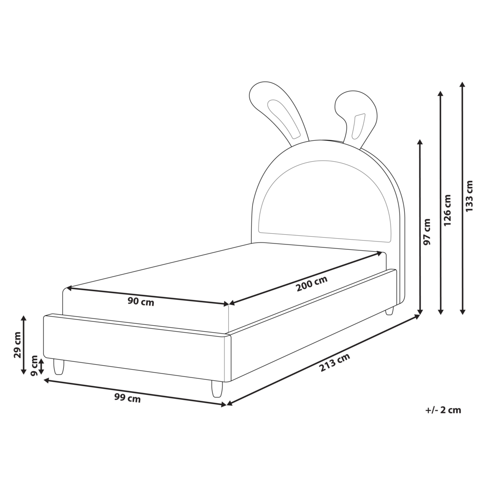 Letto moderno in velluto rosa per bambini con base a doghe 90x200 cm cameretta Moderna