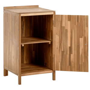 Mobile da cucina per esterni in legno di acacia marrone 2 ripiani con top 50 x 50 x 90 cm Giardino Cucina Pranzo