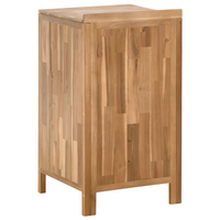 Mobile da cucina per esterni in legno di acacia marrone 2 ripiani con top 50 x 50 x 90 cm Giardino Cucina Pranzo