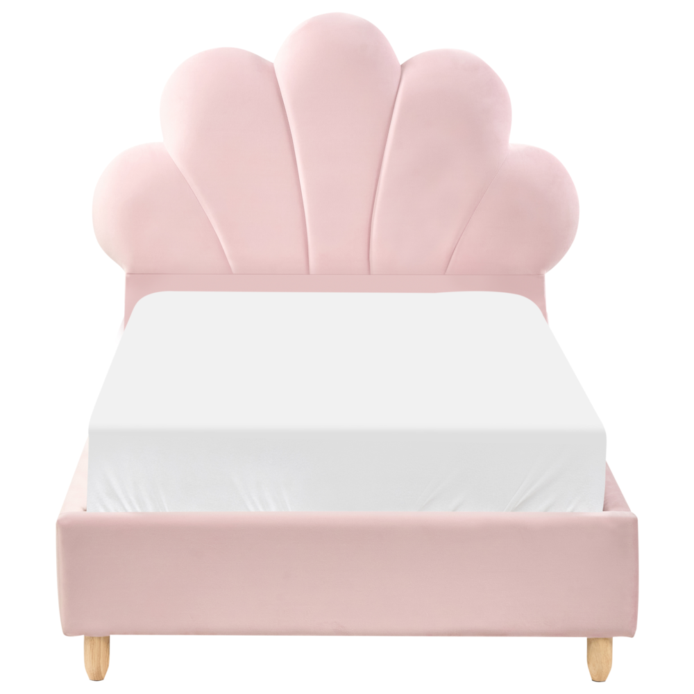 Letto moderno in velluto per bambini con base a doghe rosa Singolo Camera da Letto Bambini