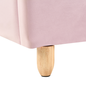 Letto moderno in velluto per bambini con base a doghe rosa Singolo Camera da Letto Bambini