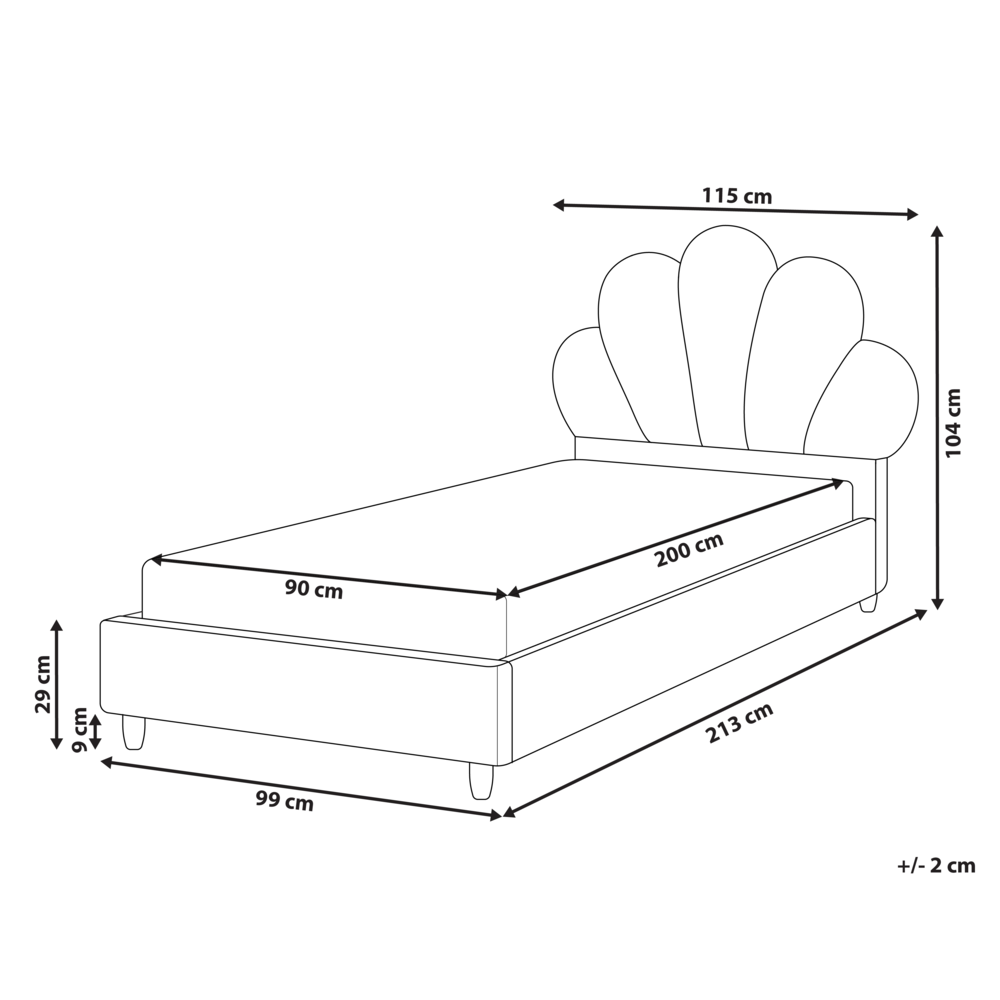 Letto moderno in velluto per bambini con base a doghe rosa Singolo Camera da Letto Bambini
