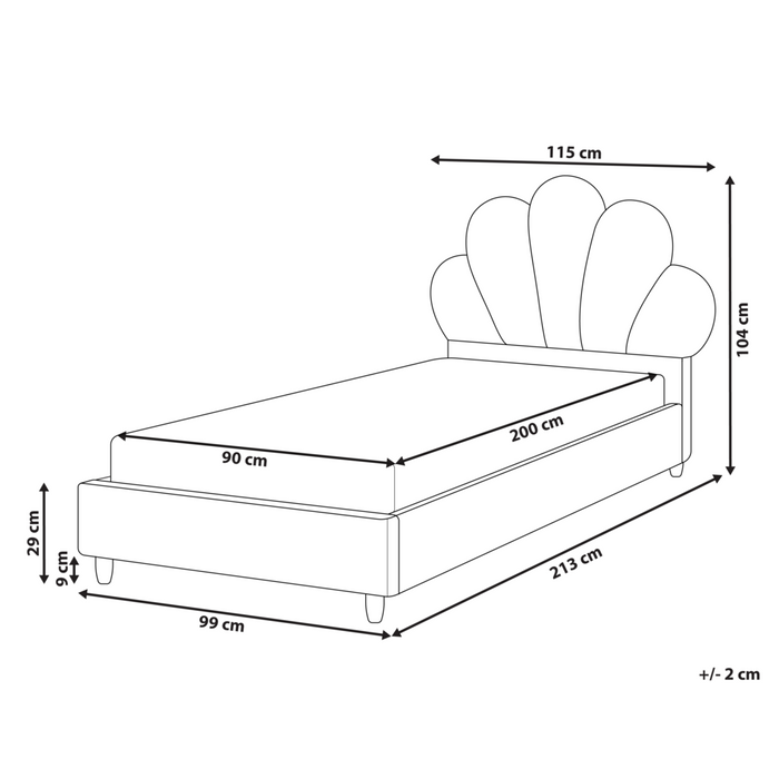 Letto moderno in velluto per bambini con base a doghe rosa Singolo Camera da Letto Bambini