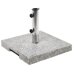 Base per ombrellone Grigio Granito Acciaio Inox 45 x 45 cm 30 kg Portaombrelli Quadrato per Esterni