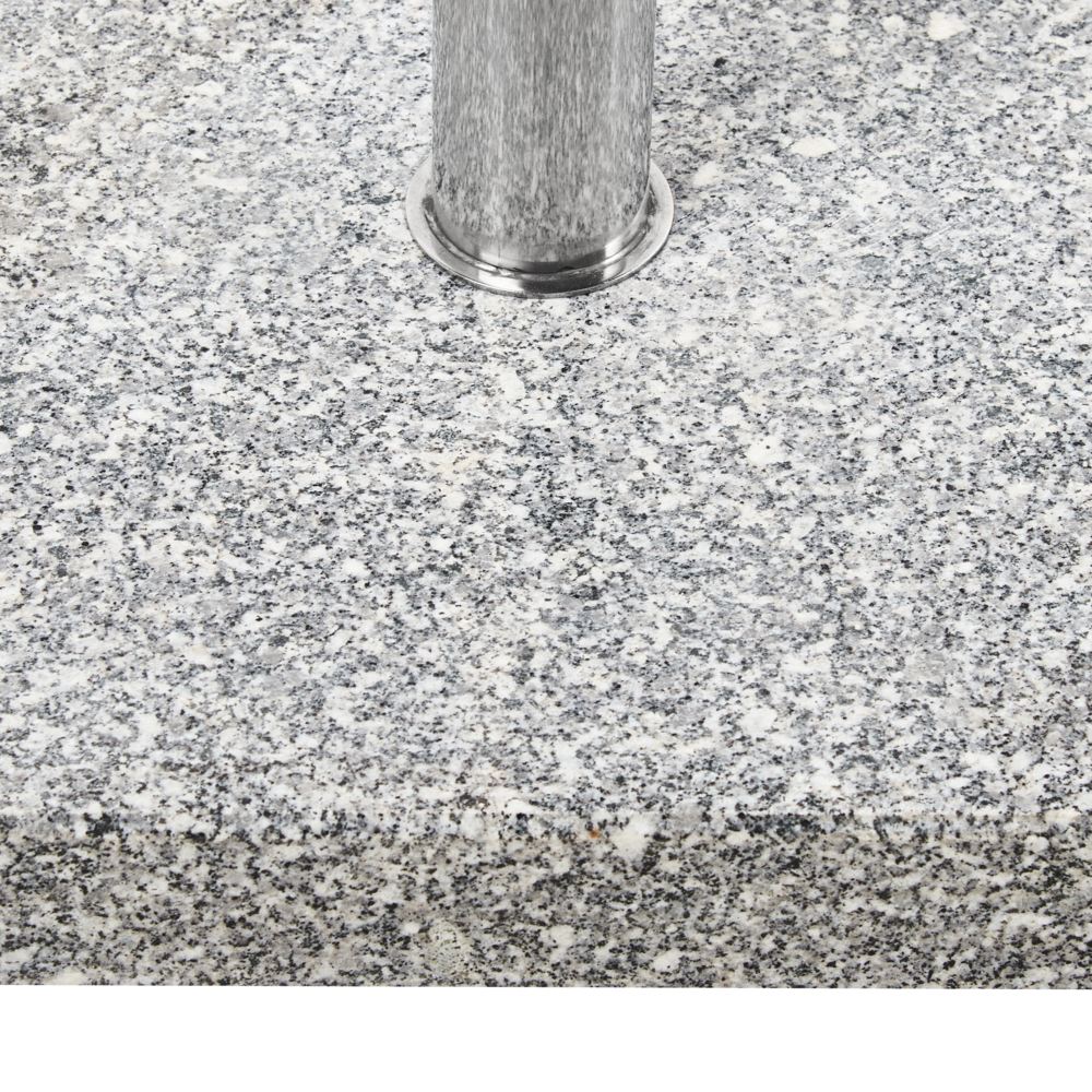 Base per ombrellone Grigio Granito Acciaio Inox 45 x 45 cm 30 kg Portaombrelli Quadrato per Esterni