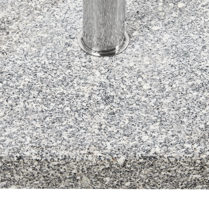 Base per ombrellone Grigio Granito Acciaio Inox 45 x 45 cm 30 kg Portaombrelli Quadrato per Esterni