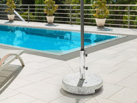 Base per ombrellone da giardino rotondo in granito grigio ⌀ 45 cm stile moderno