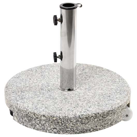 Base per ombrellone da giardino rotondo in granito grigio ⌀ 45 cm stile moderno