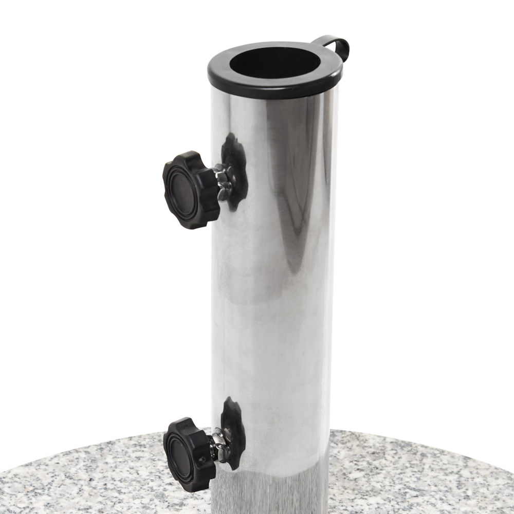 Base per ombrellone da giardino rotondo in granito grigio ⌀ 45 cm stile moderno