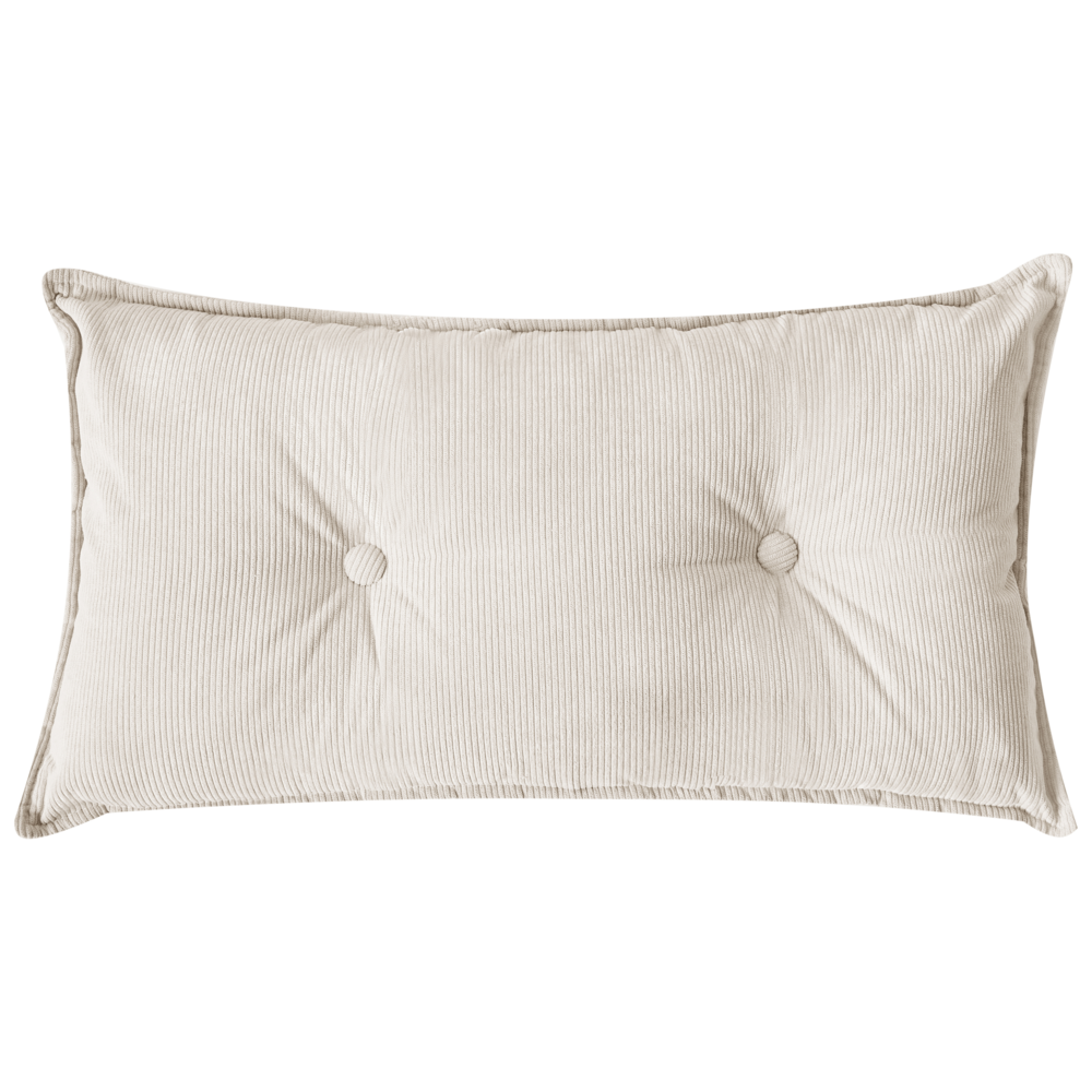 Divano Angolare Bianco Crema Velluto A Coste 3 Posti Cuscini Extra Dispersi versione sinistra stile Moderno