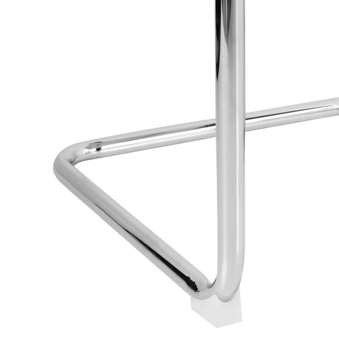 Set di 2 sedie da pranzo con seduta in plastica trasparente a sbalzo stile moderno