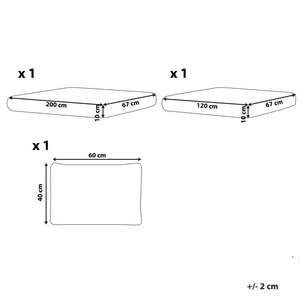 Set di copricuscini per divano da esterno beige chiaro giardino morbidi