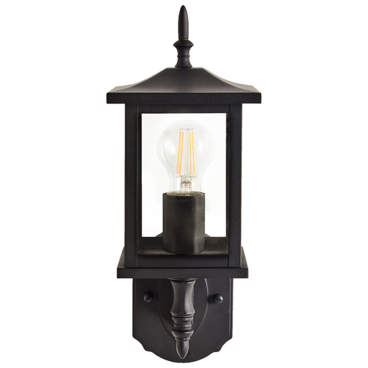 Lampada da parete per esterni Lampada da parete nera Sconce in metallo ferro vetro opaco Design moderno Giardino del patio