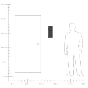 Lampada da parete LED da esterno, applique nera in metallo e vetro opaco, design moderno per patio e giardino