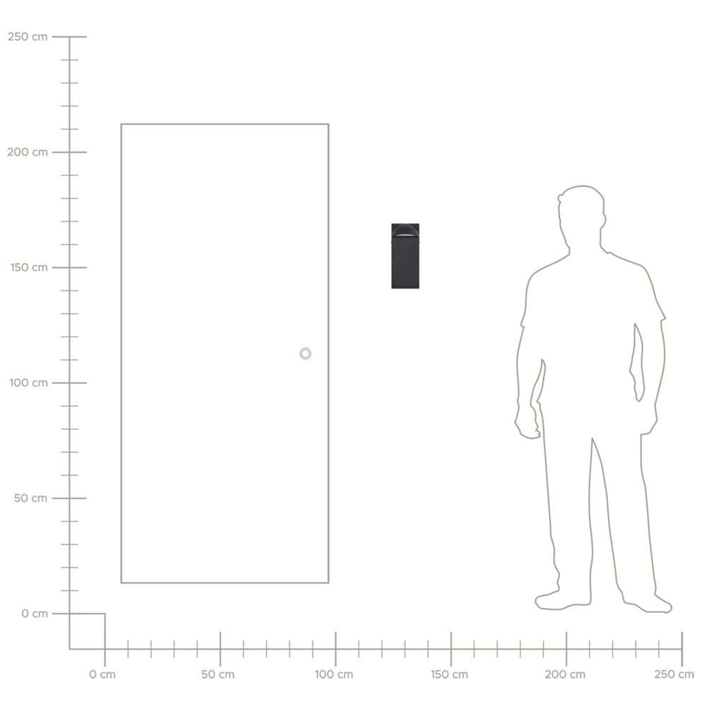 Lampada da parete a LED per esterni Nero Metallo Ferro Vetro Opaco Design Moderno Giardino Patio