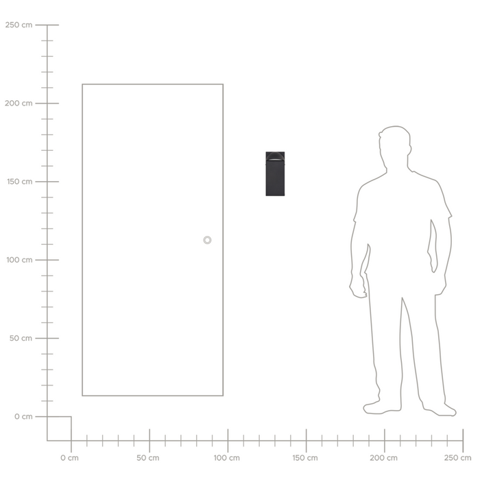 Lampada da parete a LED per esterni Nero Metallo Ferro Vetro Opaco Design Moderno Giardino Patio