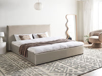 Letto matrimoniale ad acqua in velluto tortora 160 x 200 cm stile classico minimalista