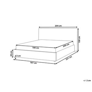 Letto matrimoniale ad acqua in velluto tortora 160 x 200 cm stile classico minimalista