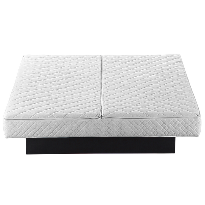 Letto matrimoniale ad acqua in bouclè beige 180 x 200 cm stile classico minimalista