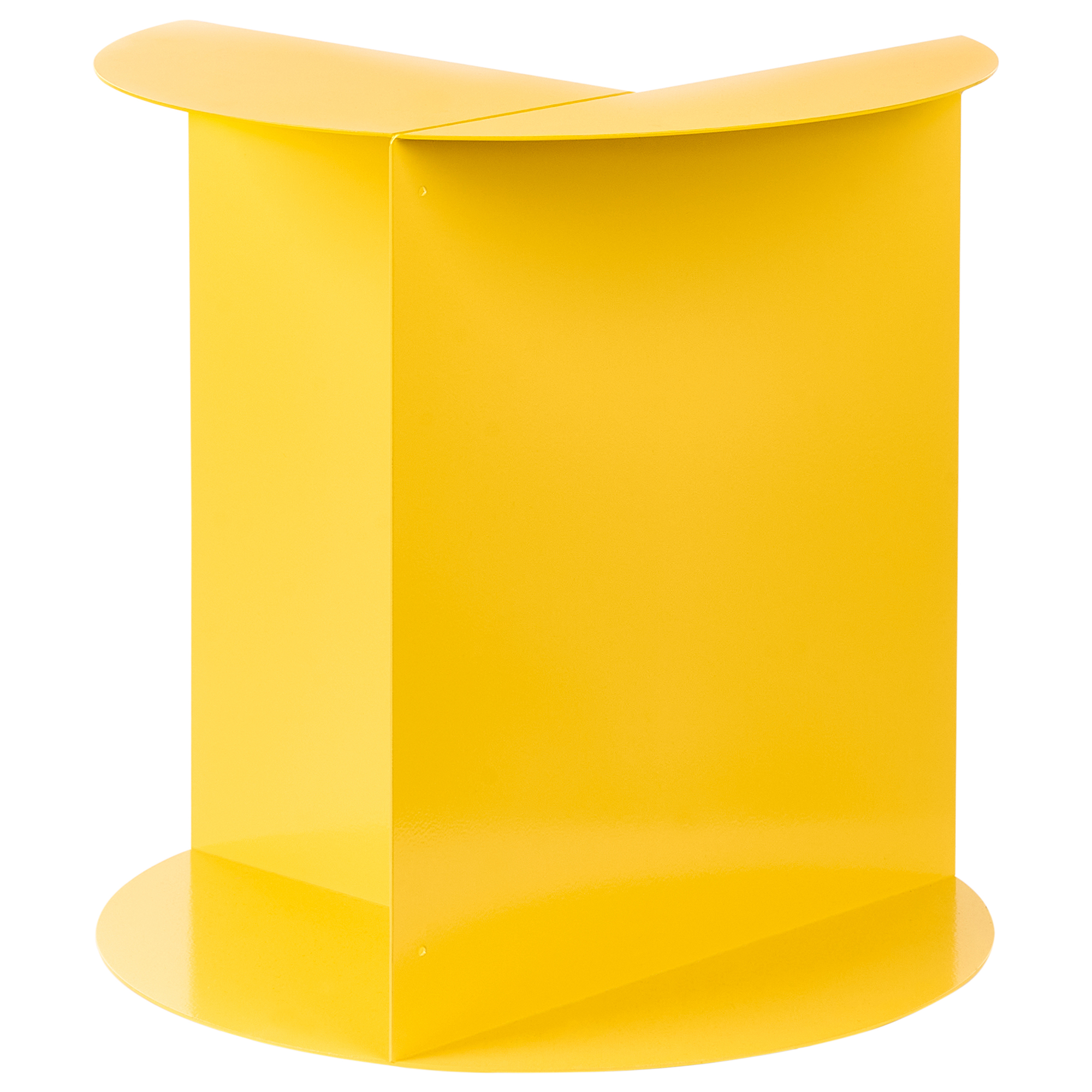 Tavolino basso rotondo in metallo giallo soggiorno elegante