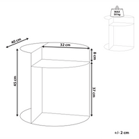 Tavolino basso rotondo in metallo giallo soggiorno elegante