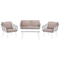 Set di copricuscini per esterni per sedili e schienali Beige UV resistente stile minimalista