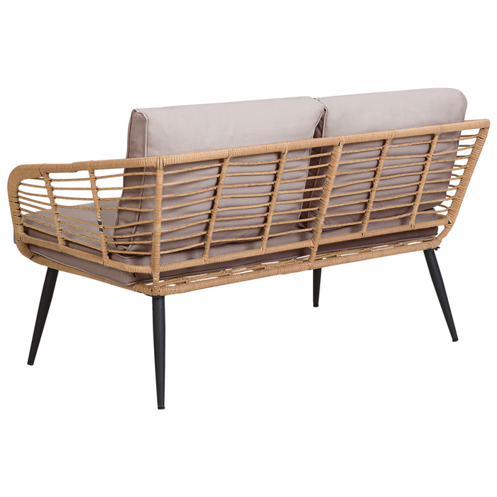 Set di copricuscini per esterni per sedili e schienali Beige UV resistente stile minimalista