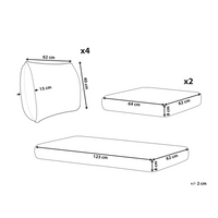 Set di copricuscini per esterni per sedili e schienali Beige UV resistente stile minimalista