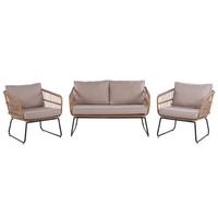 Set di copricuscini da esterno per sedile e schienale Beige resistente stile minimalista