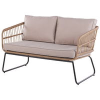 Set di copricuscini da esterno per sedile e schienale Beige resistente stile minimalista