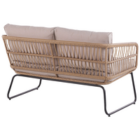 Set di copricuscini da esterno per sedile e schienale Beige resistente stile minimalista