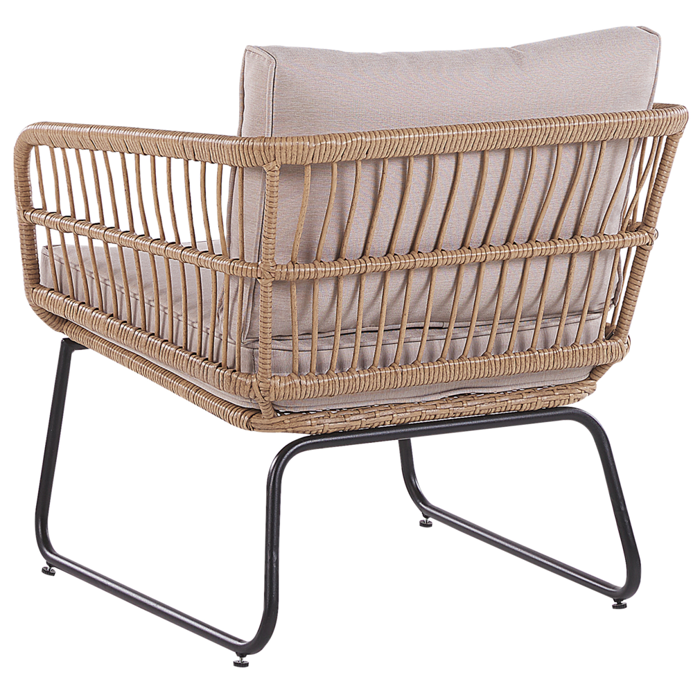 Set di copricuscini da esterno per sedile e schienale Beige resistente stile minimalista