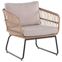 Set di copricuscini da esterno per sedile e schienale Beige resistente stile minimalista