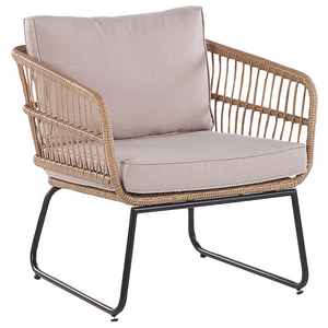 Set di copricuscini da esterno per sedile e schienale Beige resistente stile minimalista