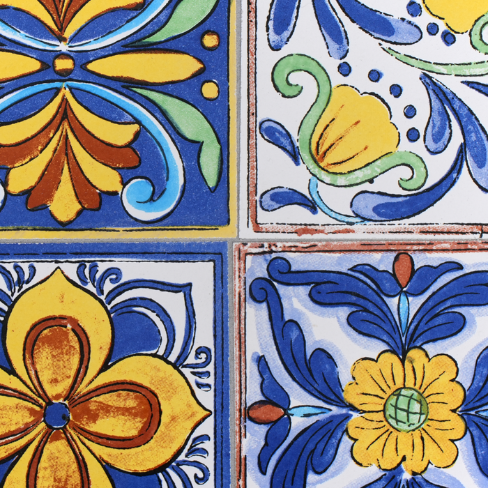 Set di 2 sedie da esterno in metallo nero con motivo a mosaico struttura pieghevole stile vintage