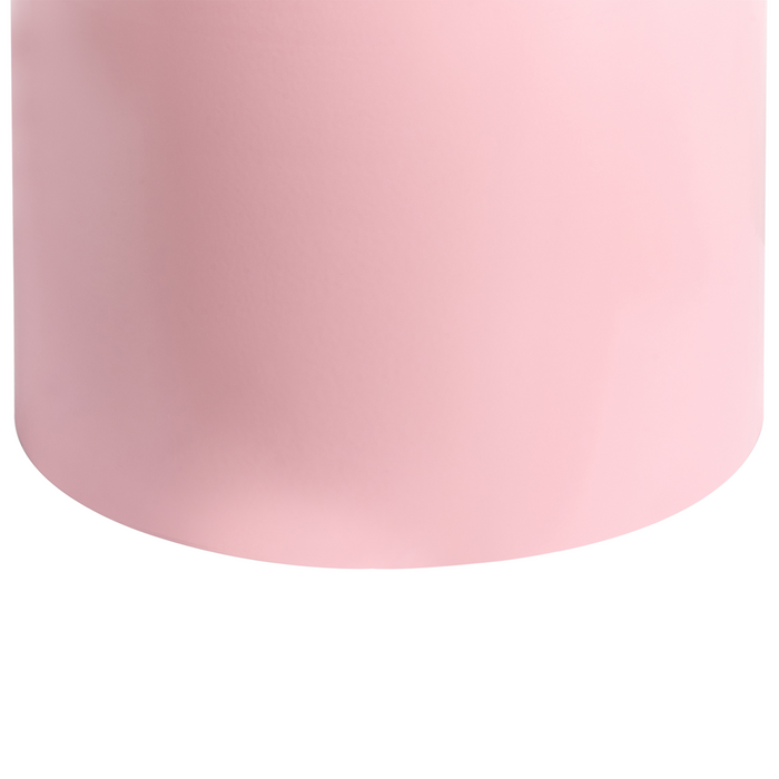 Tavolino basso da salotto in metallo rotondo rosa soggiorno elegante