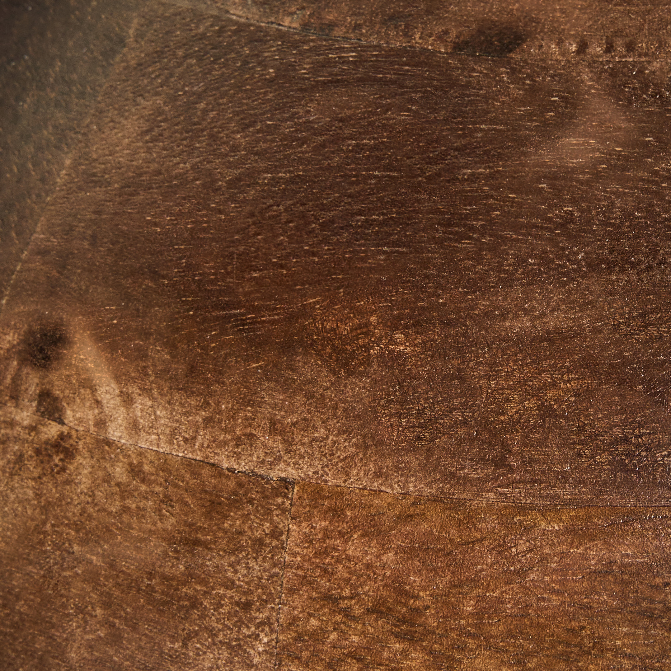 Lampada a sospensione in legno di mango marrone scuro con paralume rotondo Lampada da soffitto a sospensione