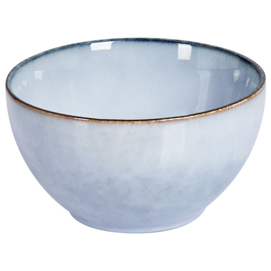 Set di 8 ciotole in gres caolino lavorato a mano con smalto reattivo azzurro Cucina Sala da pranzo