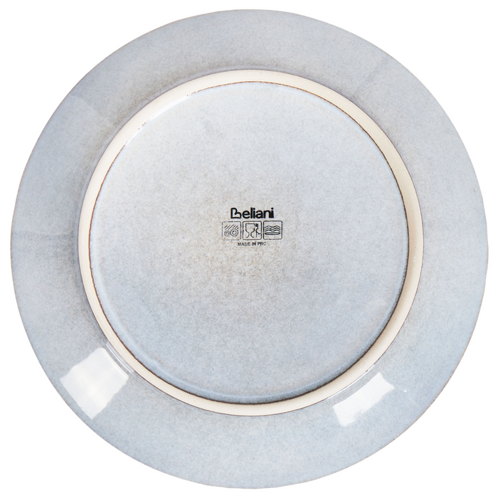 Set di 4 piatti da dessert Azzurro Gres caolino fatto a mano con smalto reattivo Piatto da dessert Cucina Sala da pranzo