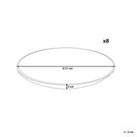 Set di 4 piatti da dessert Azzurro Gres caolino fatto a mano con smalto reattivo Piatto da dessert Cucina Sala da pranzo