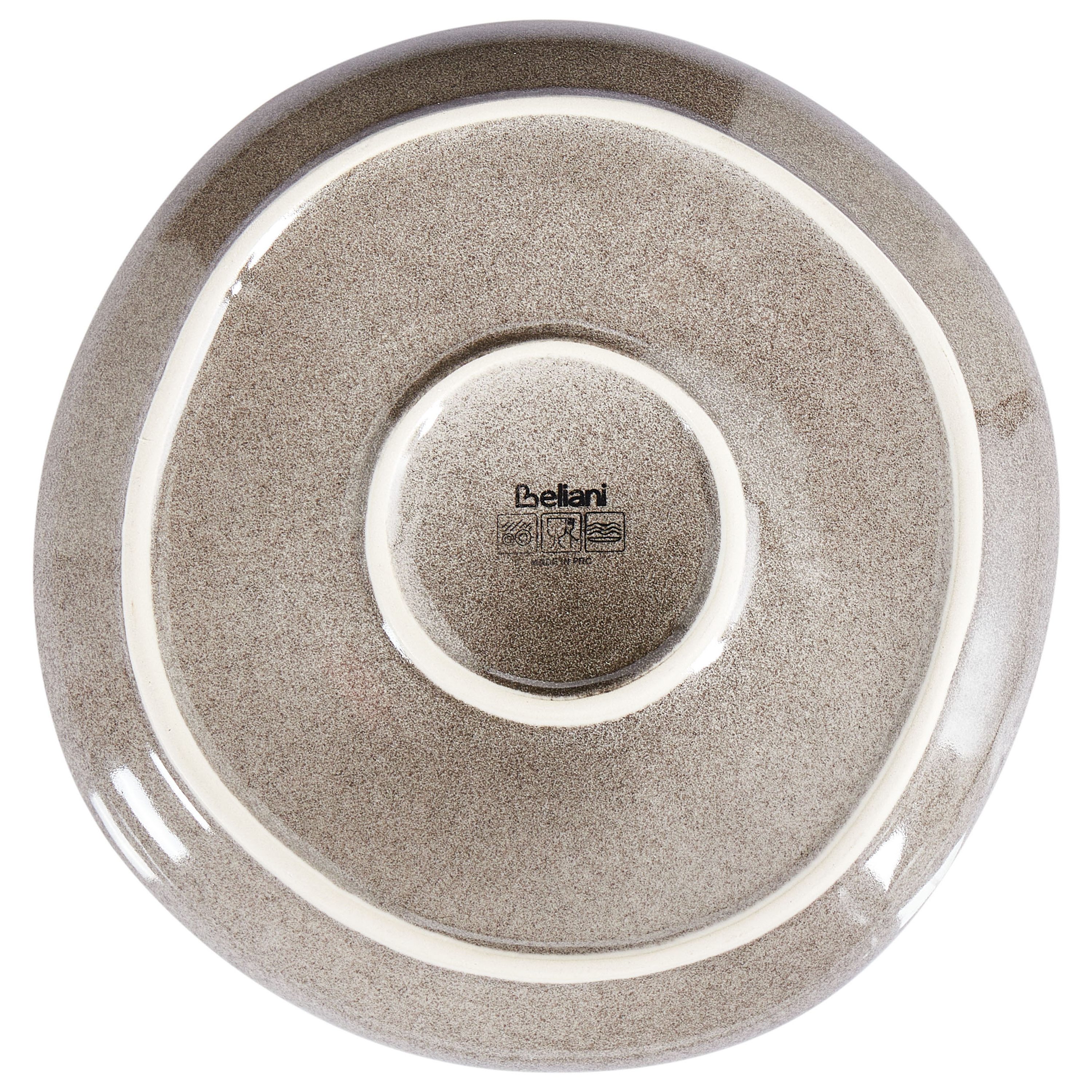 Set di 8 piattini da dessert in gres lavorato a mano con smalto reattivo finitura grigio Cucina Sala da pranzo