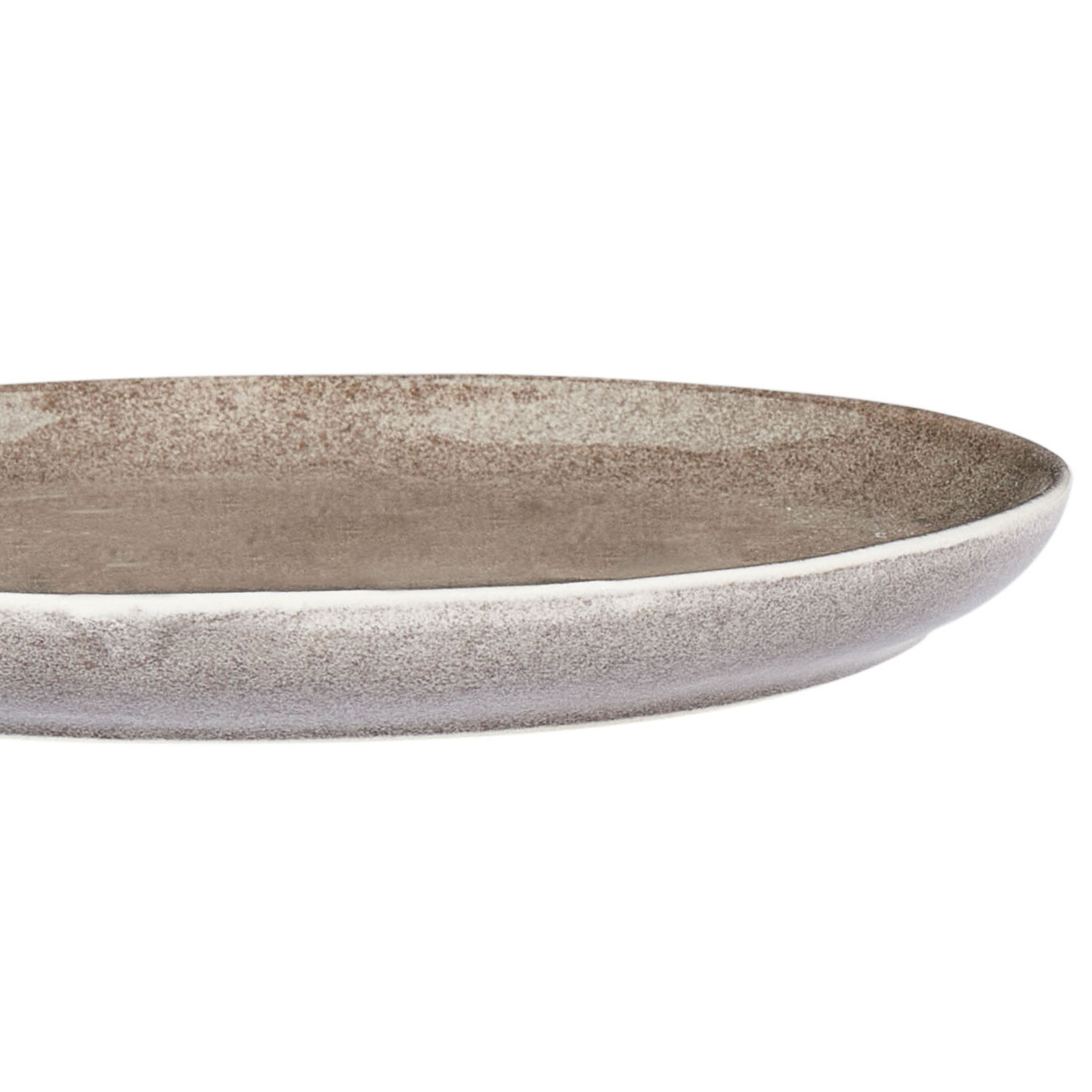 Set di 8 piattini da dessert in gres lavorato a mano con smalto reattivo finitura grigio Cucina Sala da pranzo