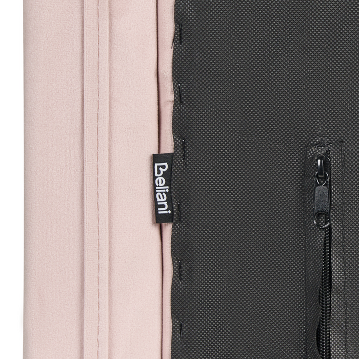 Letto contenitore velluto rosa pastello e argento 160 x 200 cm glamour elegante